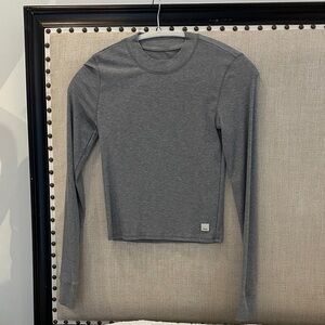 Gray Long Sleeve Top